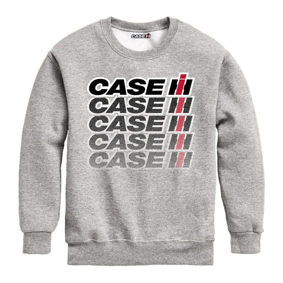 Case IH - Faded Repeat Logo - Youth Crewneck Fleece Sweatshirt