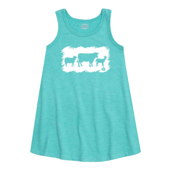 Case IH - Farm Animal Sketchy  - Girls Aline Dress
