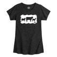 thumbnail image 1 of Case IH - Farm Animal Sketchy - Girls Fitted Short Sleeve Graphic T-Shirt, 1 of 5