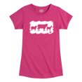 thumbnail image 1 of Case IH - Farm Animal Sketchy - Girls Fitted Short Sleeve Graphic T-Shirt, 1 of 5