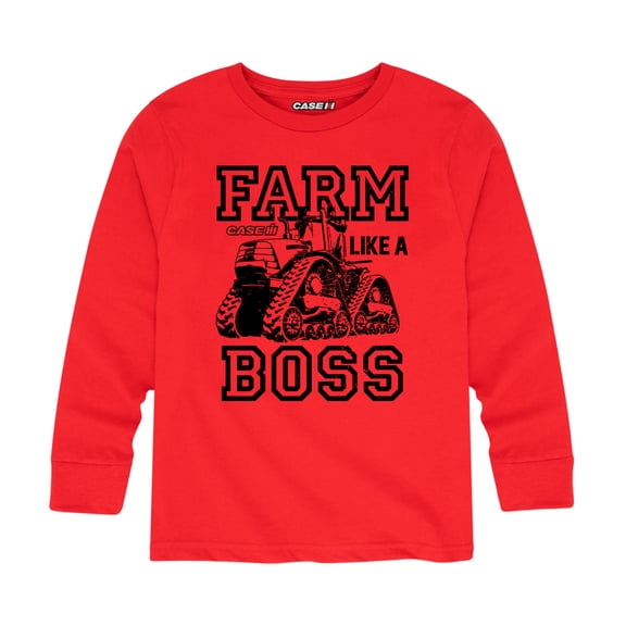 Case IH - Farm Like A Boss - Youth Long Sleeve Graphic T-Shirt