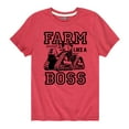 thumbnail image 1 of Case IH - Farm Like A Boss - Youth Short Sleeve Graphic T-Shirt, 1 of 6