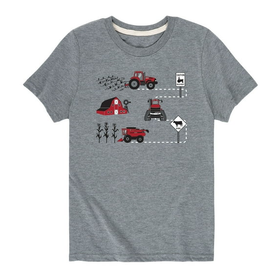 Case IH - Farm Route - Toddler And Youth Short Sleeve Graphic T-Shirt