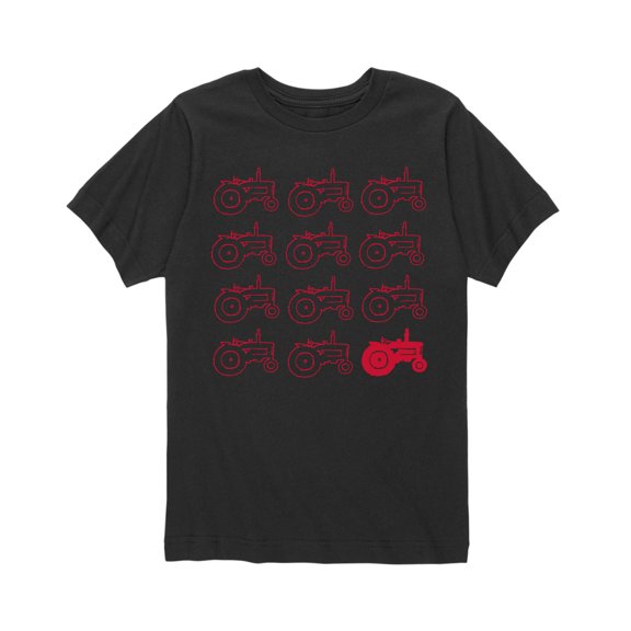 Case IH - Farmall Red Tractor Pattern - Toddler Short Sleeve Graphic T-Shirt