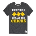 thumbnail image 1 of Case IH Farmers Get all the Chicks - Toddler Short Sleeve Graphic T-Shirt, 1 of 5