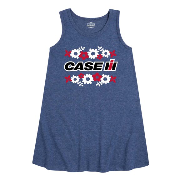 Case IH Floral Logo - Youth Girls A-line Dress