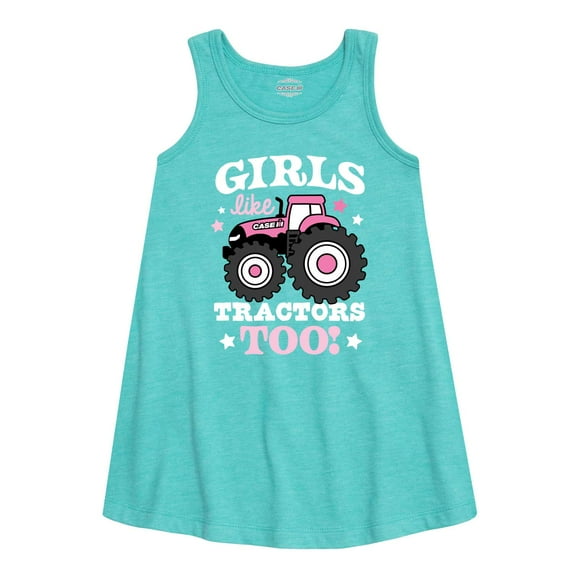 Case IH - Girls Like Tractors Too - Toddler Girls A-line Dress