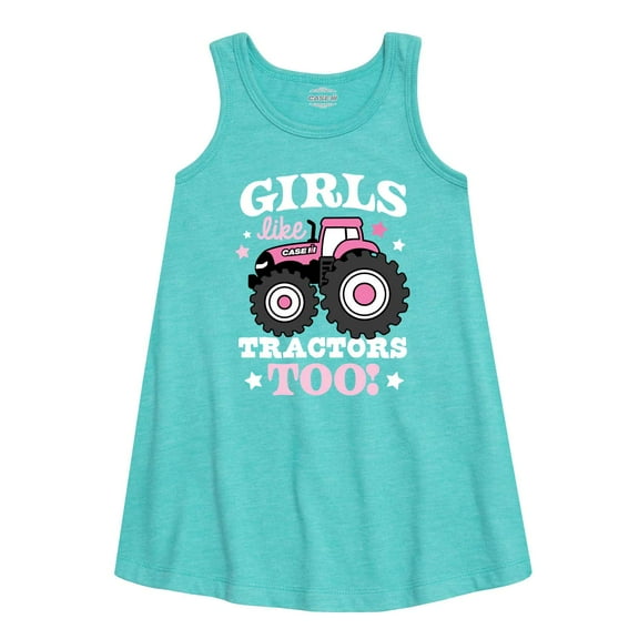 Case IH - Girls Like Tractors Too - Toddler Girls A-line Dress