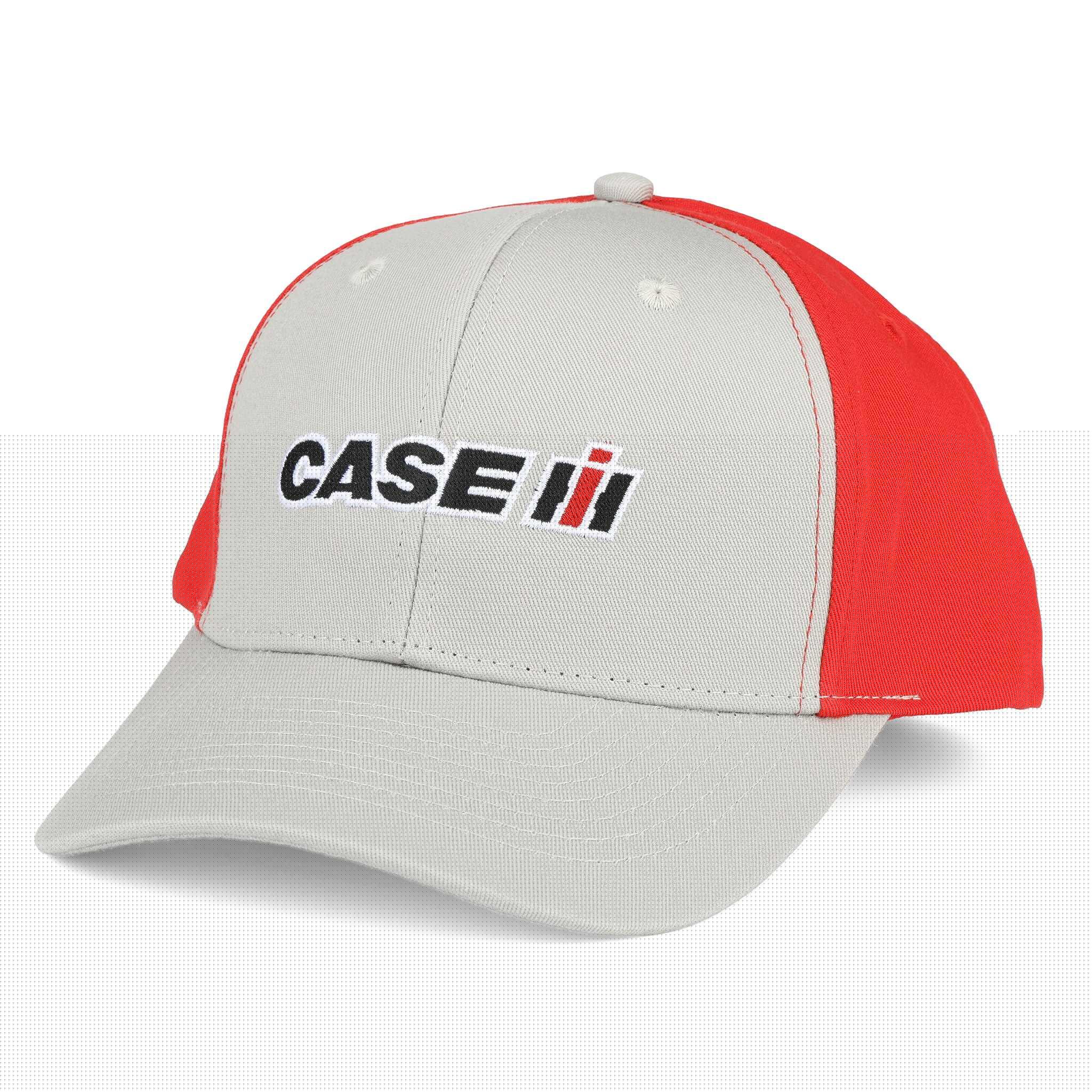 Gray and Red Twill Cap CNH204