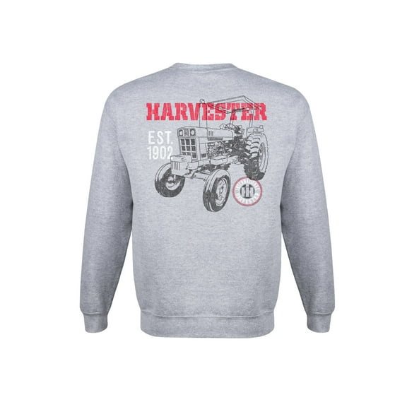 Case IH - Harvester Tractor - Men's Long Sleeve Crew Neck Fleece