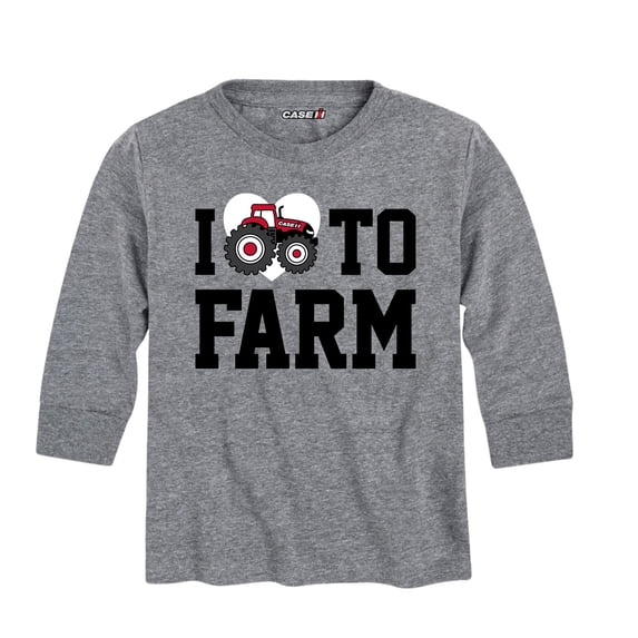 Case IH - I Love To Farm - Toddler Long Sleeve Graphic T-Shirt