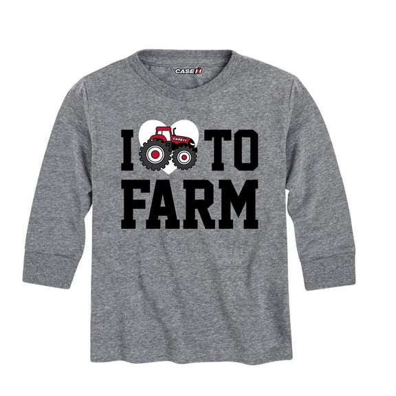Case IH - I Love To Farm - Toddler Long Sleeve Graphic T-Shirt