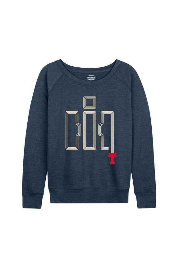 - IH Tractor Tracks - Women's French Terry Long Sleeve Pullover