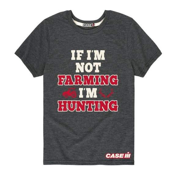 Case IH - If I'm Not Farming Im Hunting - Youth Short Sleeve Graphic T-Shirt
