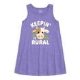 thumbnail image 1 of Case IH - Keepin It Rural Cow  - Girls Aline Dress, 1 of 4