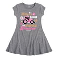 thumbnail image 1 of Case IH - Life Is Better Papas Tractor - Toddler Girls Fit And Flare Dress, 1 of 1