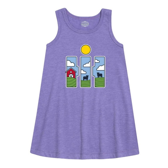 Case IH - Logo Farm Fill - Girls Aline Dress