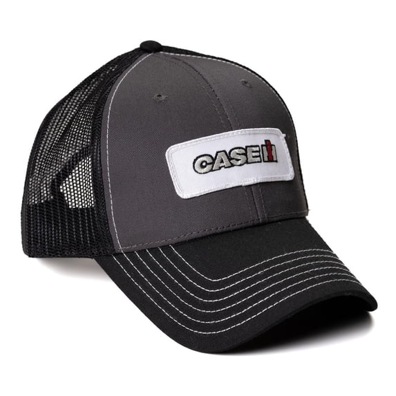 Case IH Logo Gray & Black Mesh Back Hat, CIHGBM