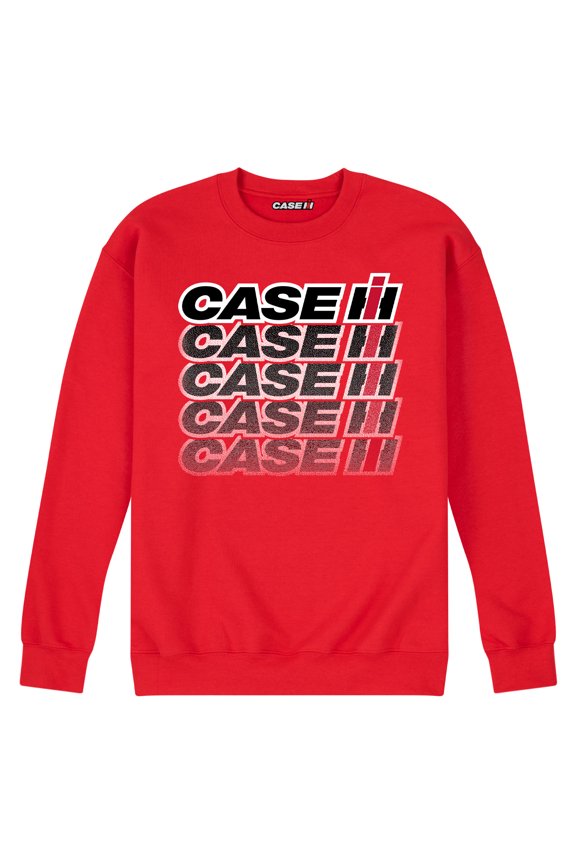 Case IH Logo Repeat Fade - Men's Crew Neck Fleece Pullover