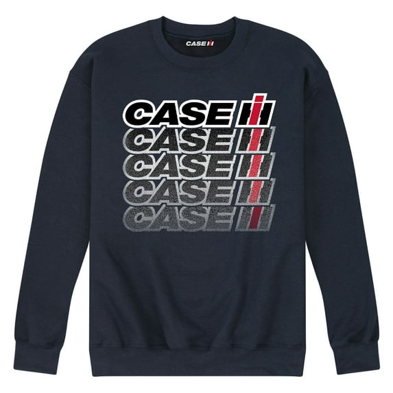 Case IH Logo Repeat Fade - Men's Crew Neck Fleece Pullover