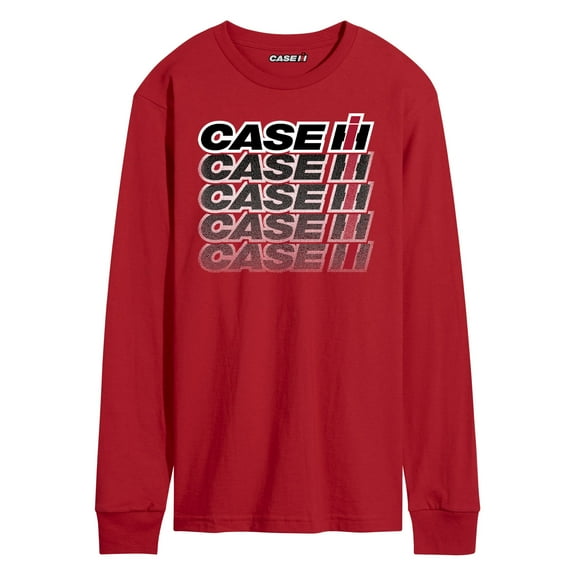 Case IH Logo Repeat Fade - Men's Long Sleeve T-Shirt