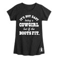 thumbnail image 1 of Case IH - Not Easy Being A Cowgirl - Youth Girls Short Sleeve Graphic T-Shirt, 1 of 4