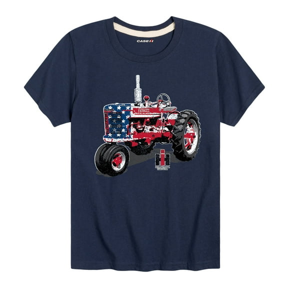 Case IH Patriotic Farmall - Youth Boy Short Sleeve T-Shirt