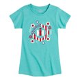thumbnail image 1 of Case IH - Patriotic Flowers - Girls Fitted Short Sleeve Graphic T-Shirt, 1 of 5