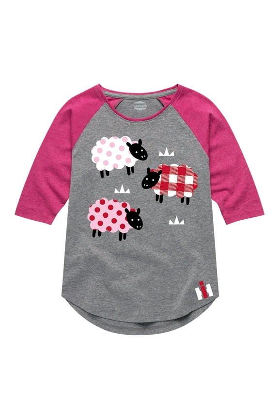 - Patterned Sheep - Toddler Girl Short Sleeve T-Shirt