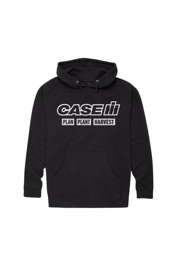 Case IH Plan Plant Harvest - Men's Pullover Hooded Fleece Sweatshirt