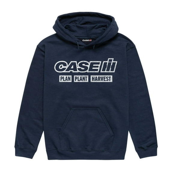 Case IH Plan Plant Harvest - Men's Pullover Hooded Fleece Sweatshirt