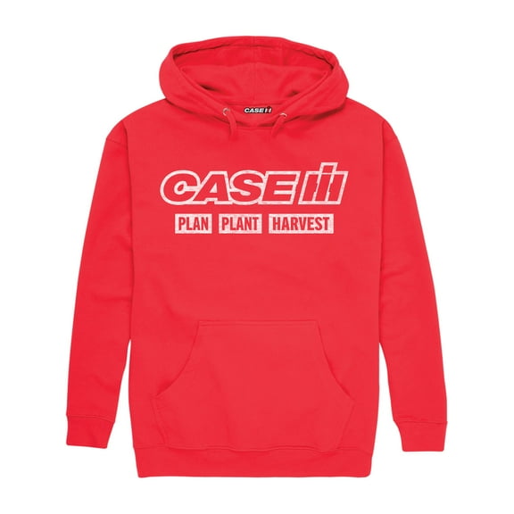 Case IH Plan Plant Harvest - Men's Pullover Hooded Fleece Sweatshirt