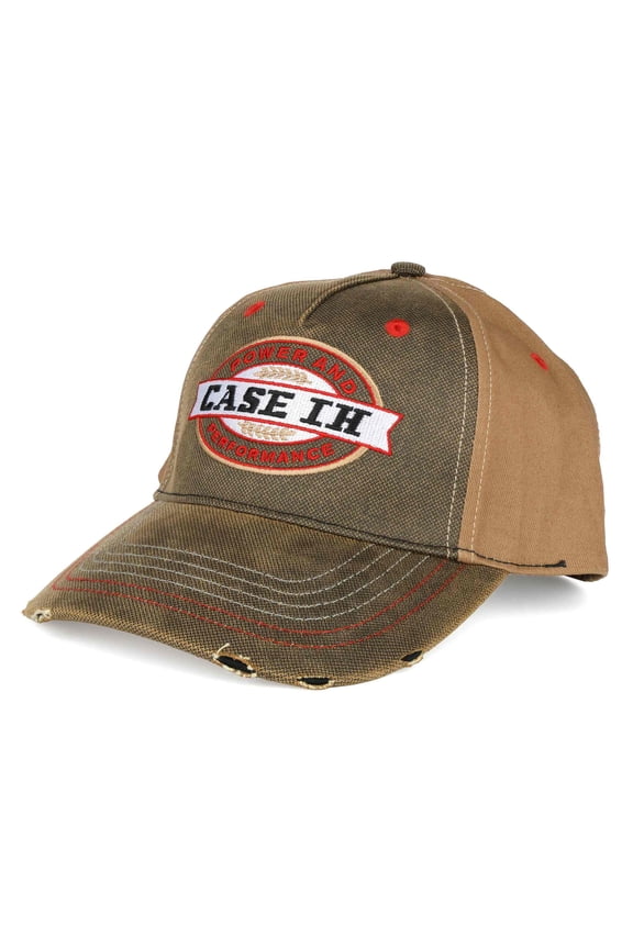 Power & Performance Badge Brown Twill Back Cap IH07-2746