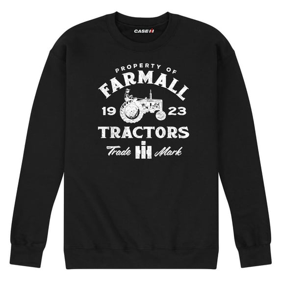 Case IH - Property Of Farmall Tractors - Men's Crew Fleece Sweatshirt
