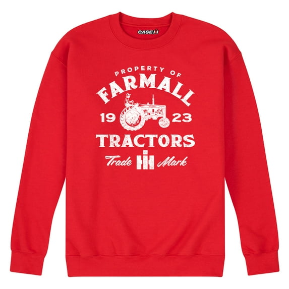 Case IH - Property Of Farmall Tractors - Men's Crew Fleece Sweatshirt