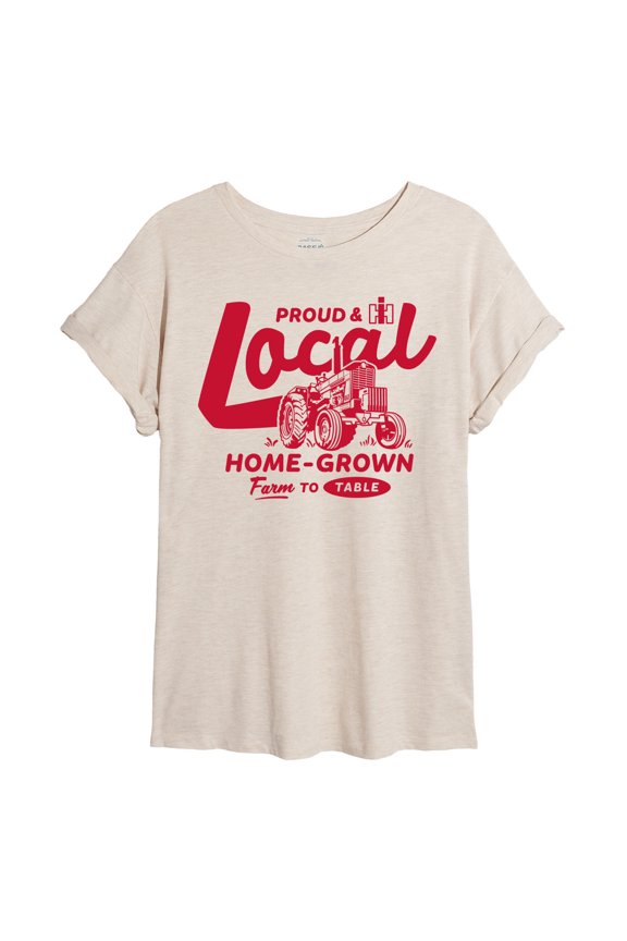 - Proud And Local IH - Juniors Oversized Graphic T-Shirt