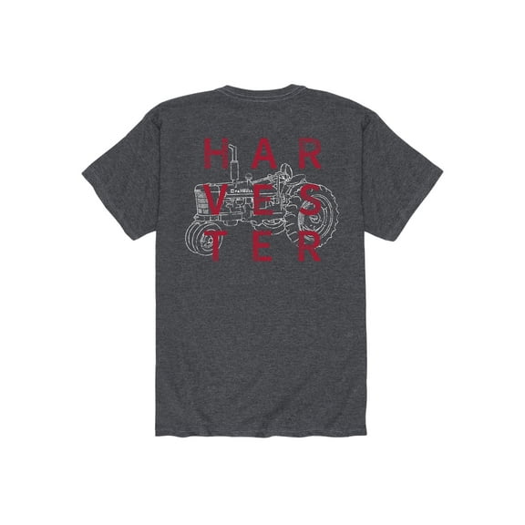 Case IH - Square Harvester Tractor Outline - Men's Short Sleeve Graphic T-Shirt