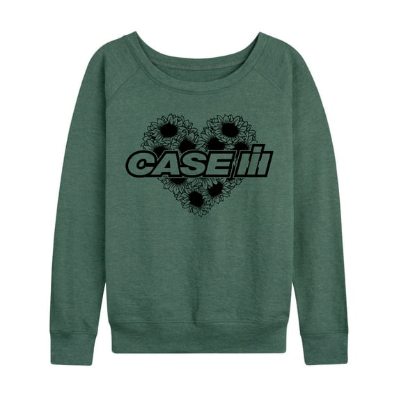 Case IH Sunflower Heart - Women's Lightweight French Terry Long Sleeve Shirt