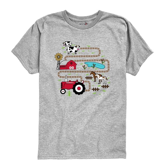 Case IH - Tractor Road Map - Toddler Boys Short Sleeve Graphic T-Shirt