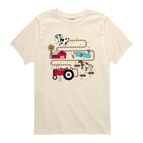 Case IH - Tractor Road Map - Toddler Boys Short Sleeve Graphic T-Shirt