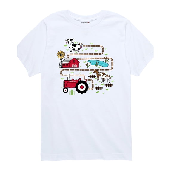 Case IH - Tractor Road Map - Toddler Boys Short Sleeve Graphic T-Shirt