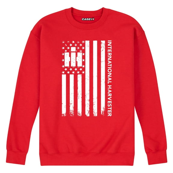 Case IH - Vertical American Flag - Men's Crew Fleece Sweatshirt