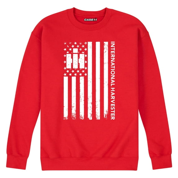 Case IH - Vertical American Flag - Men's Crew Fleece Sweatshirt