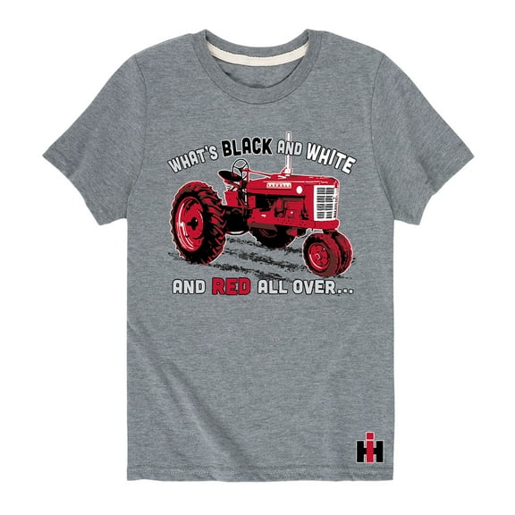 Case IH - Whats Black And White - Toddler Short Sleeve Graphic T-Shirt
