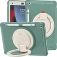 thumbnail image 1 of Case for IPad 10.2 2020 2019 7th 8th 9th Gen 9.7 2017 Air 4 10.9 Pro 11 2018 2021 Mini 4 5 6 Heavy Duty Shockproof Kids Cover (Jade Green,IPad Mini 4 5), 1 of 7