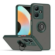 Case for Infinix Hot 30i Case with Stand, Compatible with Magnetic Car Phone Mount, Ultra Slim Infinix Hot 30i Phone Case for Women Men Shockproof Protective Cases Cover Dark Green
