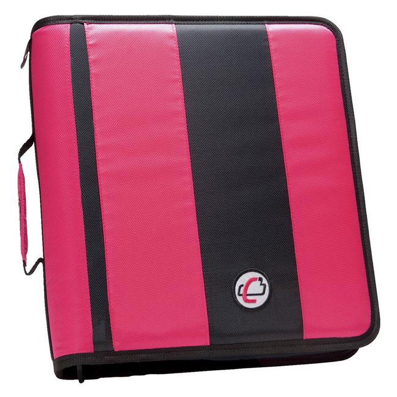 Case It 1580690 2 in. Caseit Classic ORing Zipper Binder, Pink