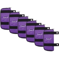 Case-it 6-Piece pack Clear Case Pencil Pouch - Six Pencil Cases-All Purple