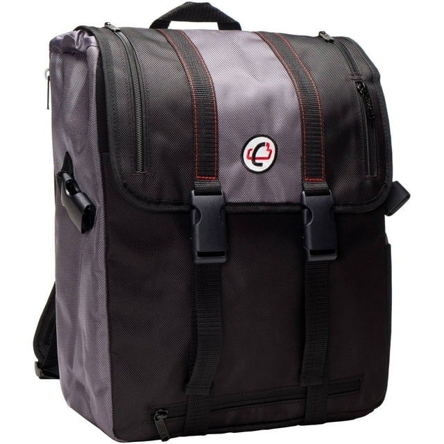 Case It Backpack with Binder Holder, Black/Grey