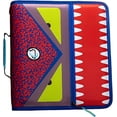 thumbnail image 1 of Case-it The Dual 2-in-1 Zipper Binder - Two 1.5 Inch D-Rings - Includes Pencil Pouch - Multiple Pockets - 600 Sheet Capacity - Comes with Shoulder Strap - Monster Design Dual-101-ME, 1 of 9